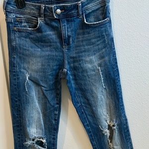 Skinny Destroyed Ankle Zip Jeans Zara